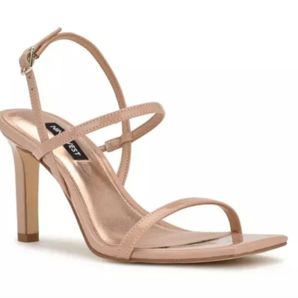 Nine West Olah Women's Heeled Sandal, Size 10, Light Natual, NEW!